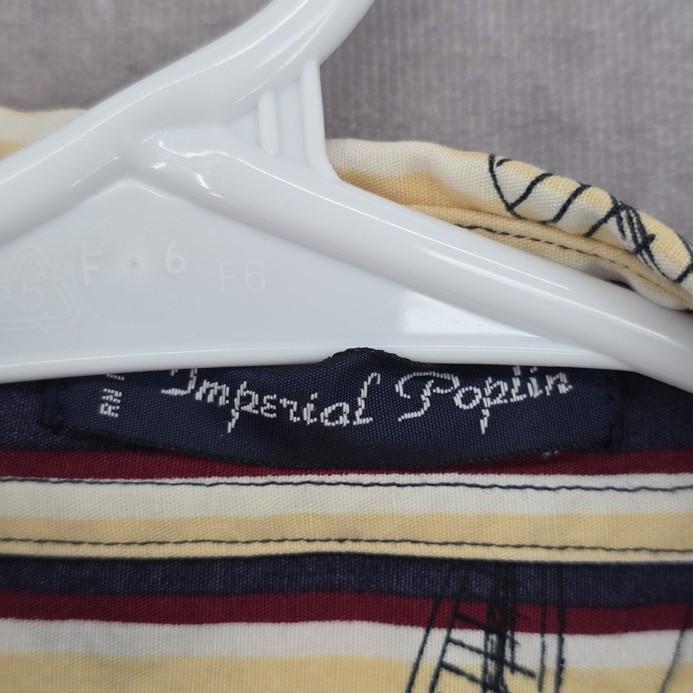 Vintage Hawaiian Shirt Salty Dog Gant M Striped Nautical Sailboat Imperial USA - Picture 5 of 9